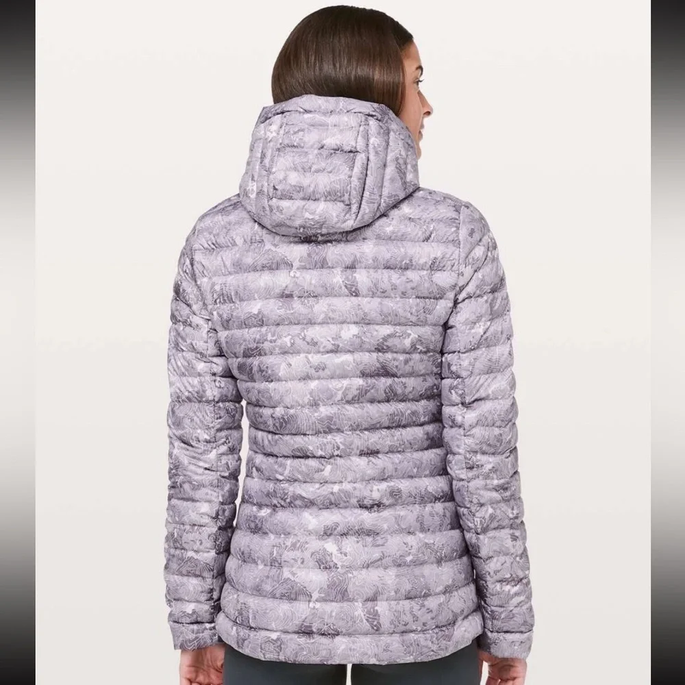 Lululemon Women's Pack It Down Again Hooded Down 700 Jacket Topographic Lilac -2 - Picture 2 of 10